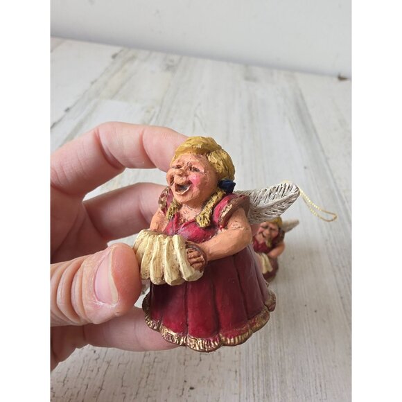 Helge ? Angel ornament cherub accordion Xmas tree set - Picture 2 of 11